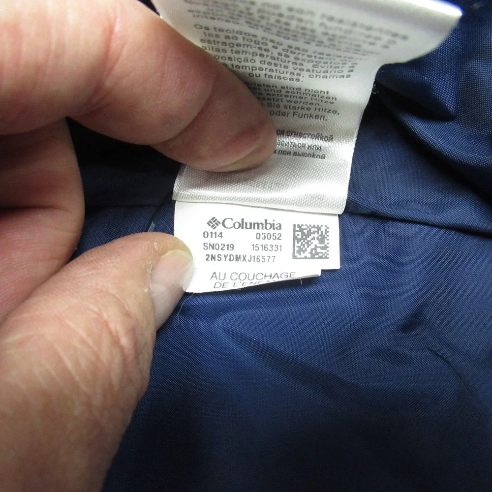 Columbia Snuggly Bunny Down Bunting 6-12 Months Blue Insulated Hooded Snowsuit‎
